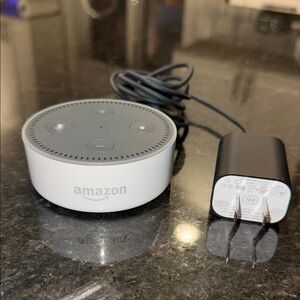 Amazon Echo Dot Smart Speaker with Charger - Black and White